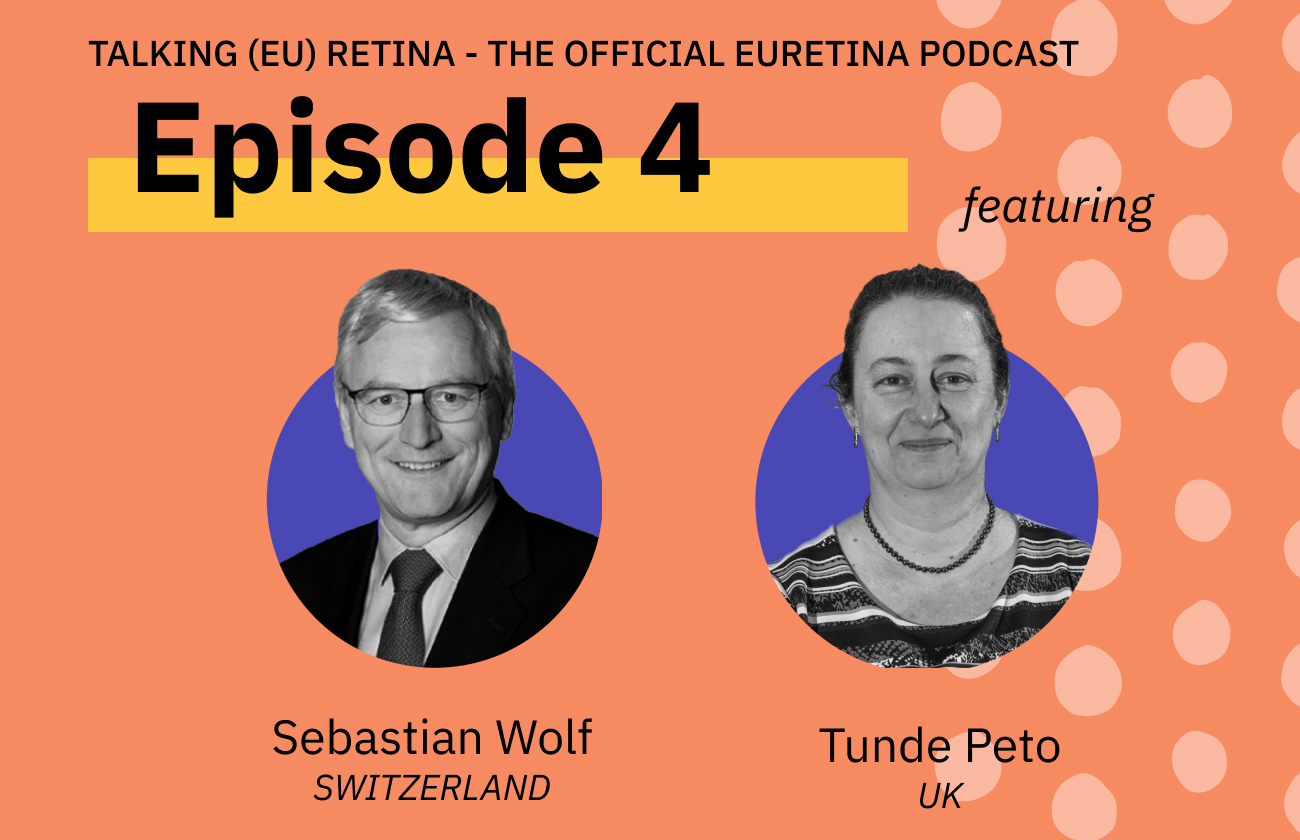 Feature image for Podcast Episode 4, featuring headshots of chairs, Sebastian Wolf (Switzerland) & Tunde Peto (UK).