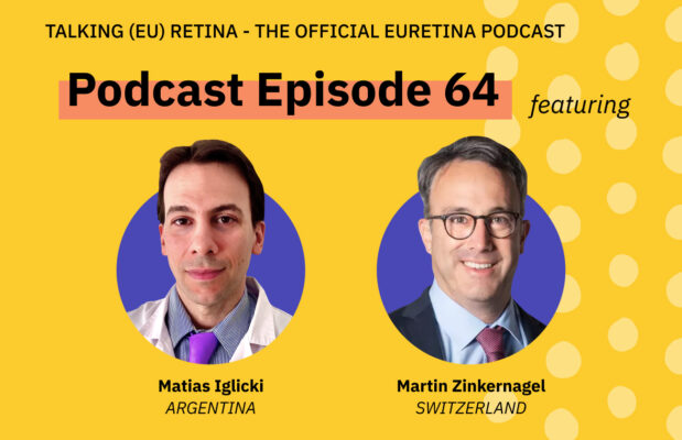 Feature image for Podcast Episode 64, featuring headshots of guests, Matias Iglicki (Argentina) & Martin Zinkernagel (Switzerland).